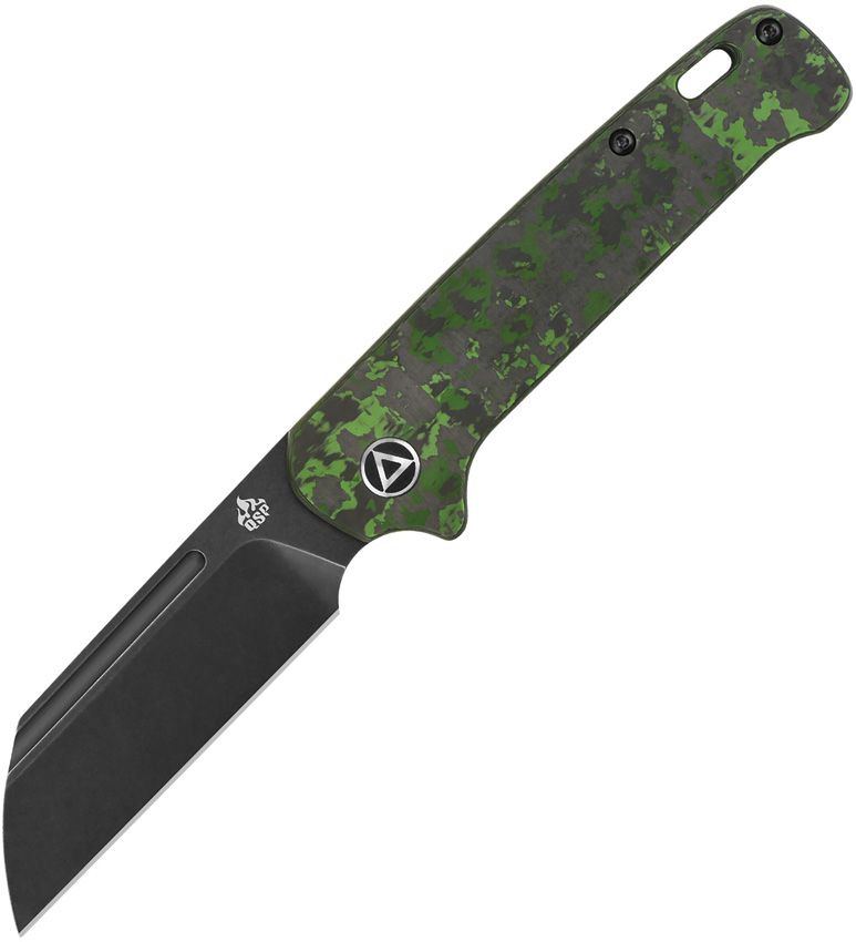 QSP Knife Penguin Slip Joint Jungle CF QS130SJE2 Taschenmesser schwarz grün  Fatcarbon CPM-20CV – Knyfe